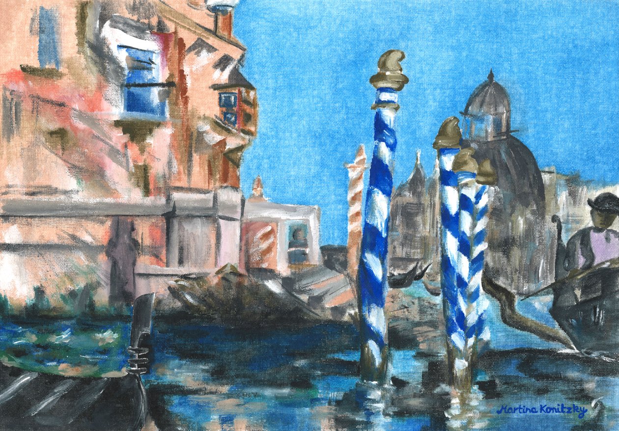 Canal Grande (Homage to Edouard Manet) by Martina Konitzky