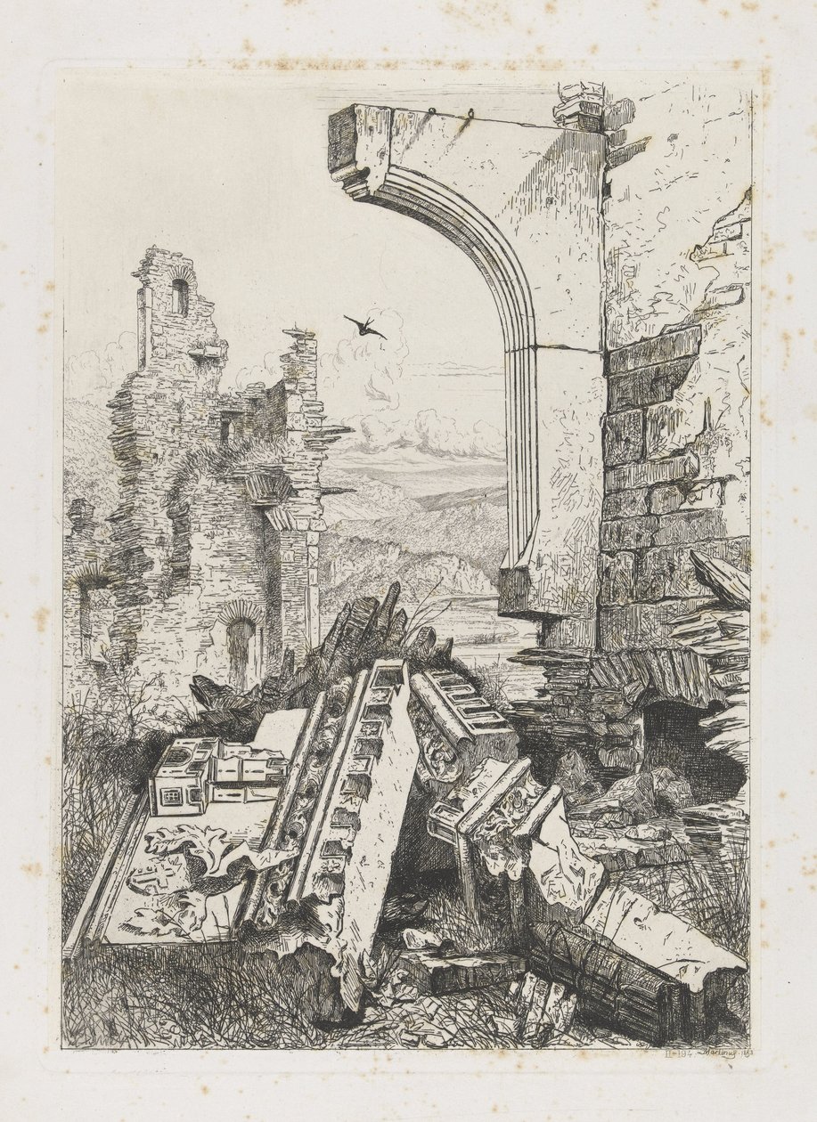 Ruins of Bourscheid Castle by Martinus Antonius Kuytenbrouwer jr.