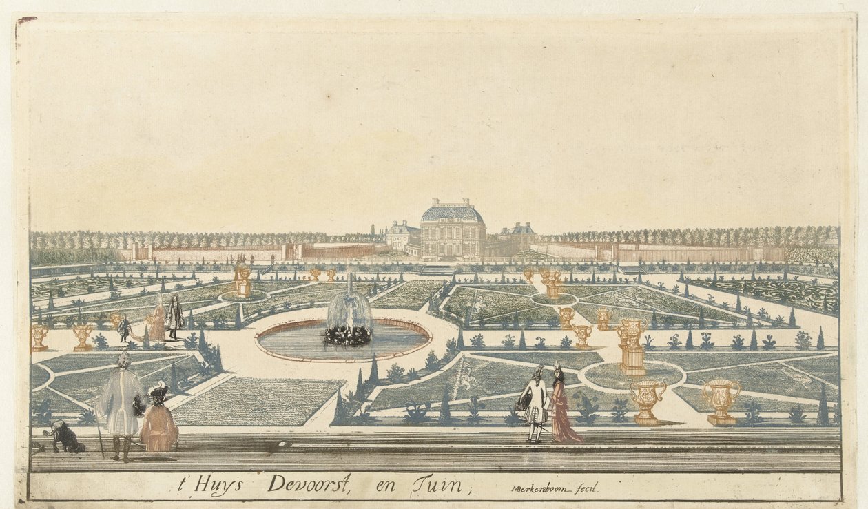 View of Huis De Voorst by Martinus Berkenboom
