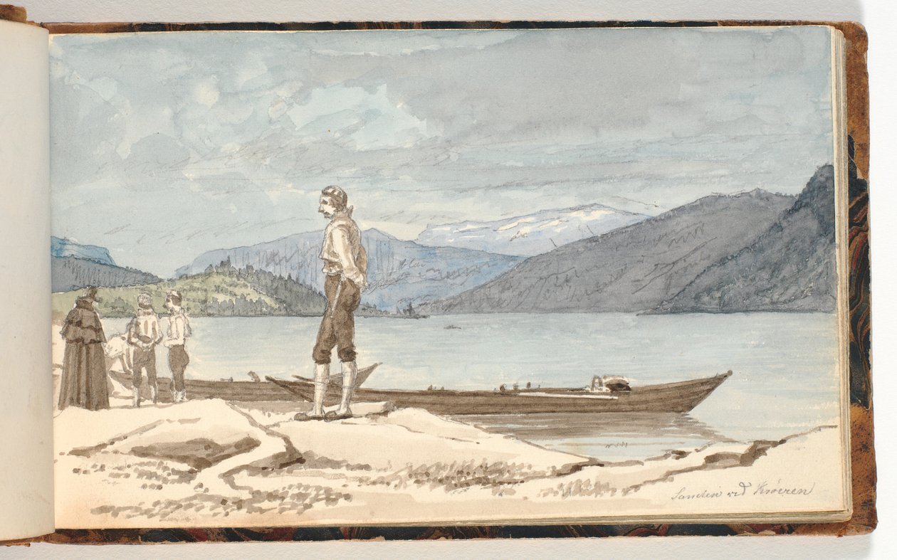 A Crossing Place. Figures by Boats by Martinus Rørbye