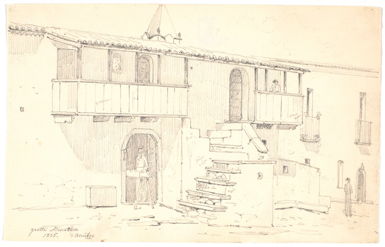Street in Grotta Minarda in Abruzzo by Martinus Rørbye