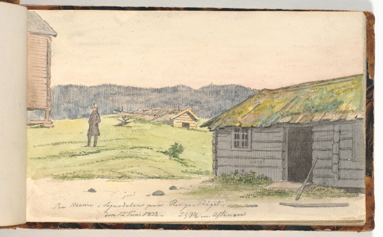 Landscape with Farmhouses by Martinus Rørbye