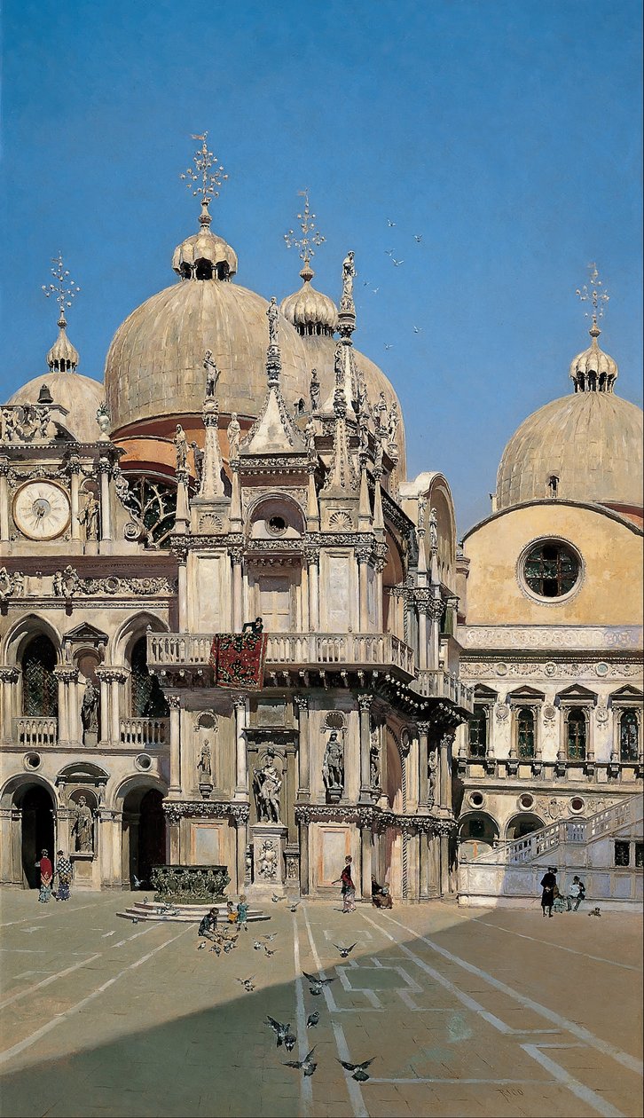Courtyard of the Palace of the Doge of Venice by Martín Rico y Ortega