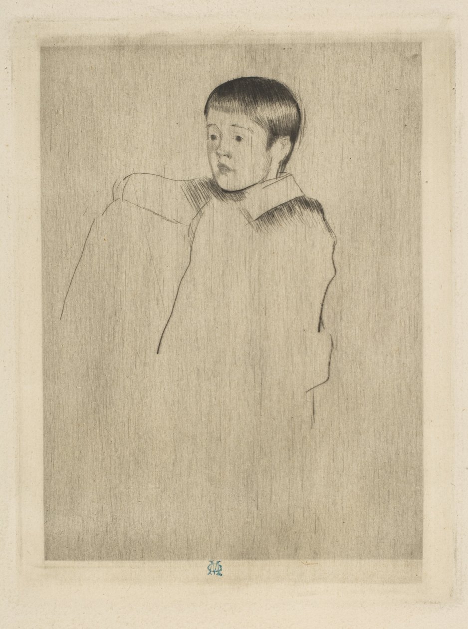 Robert Seated, Facing Left by Mary Cassatt