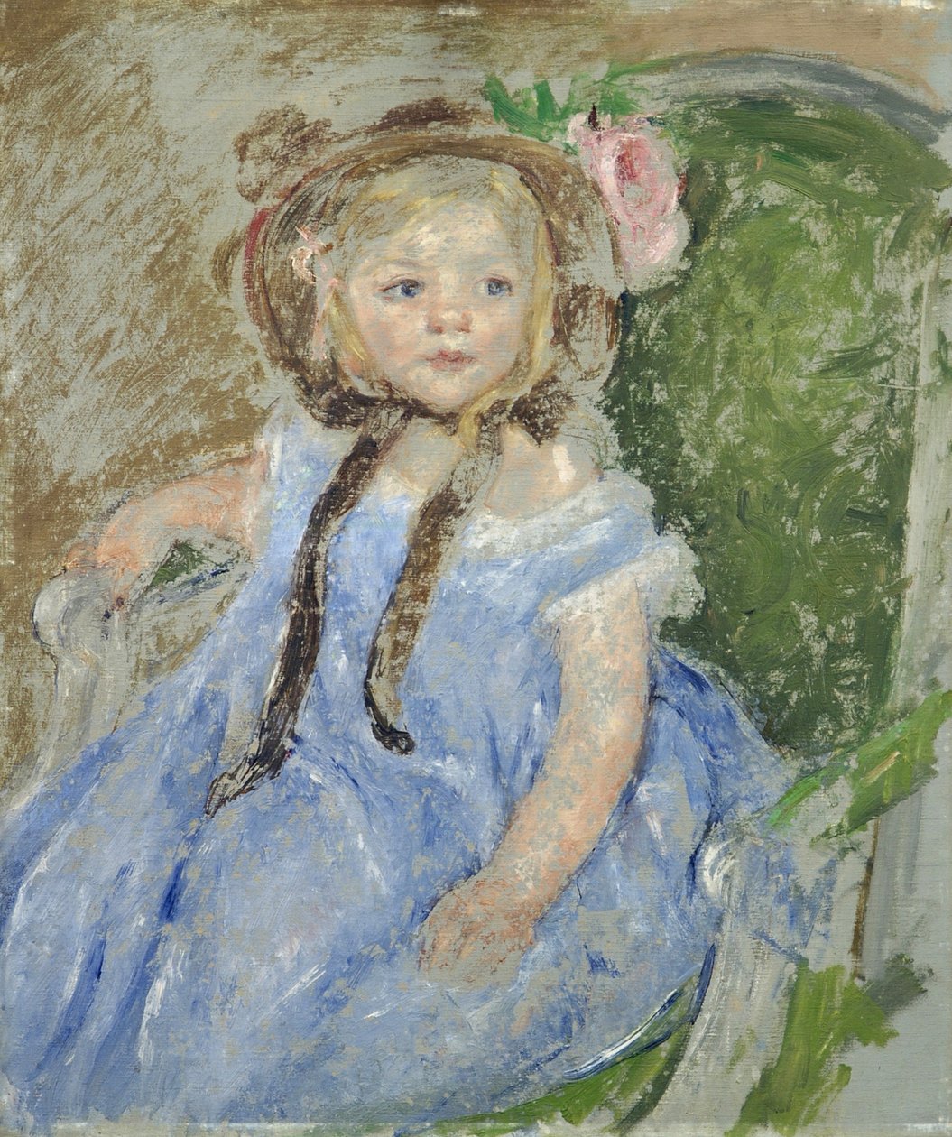Sara with a Dark Bonnet by Mary Cassatt