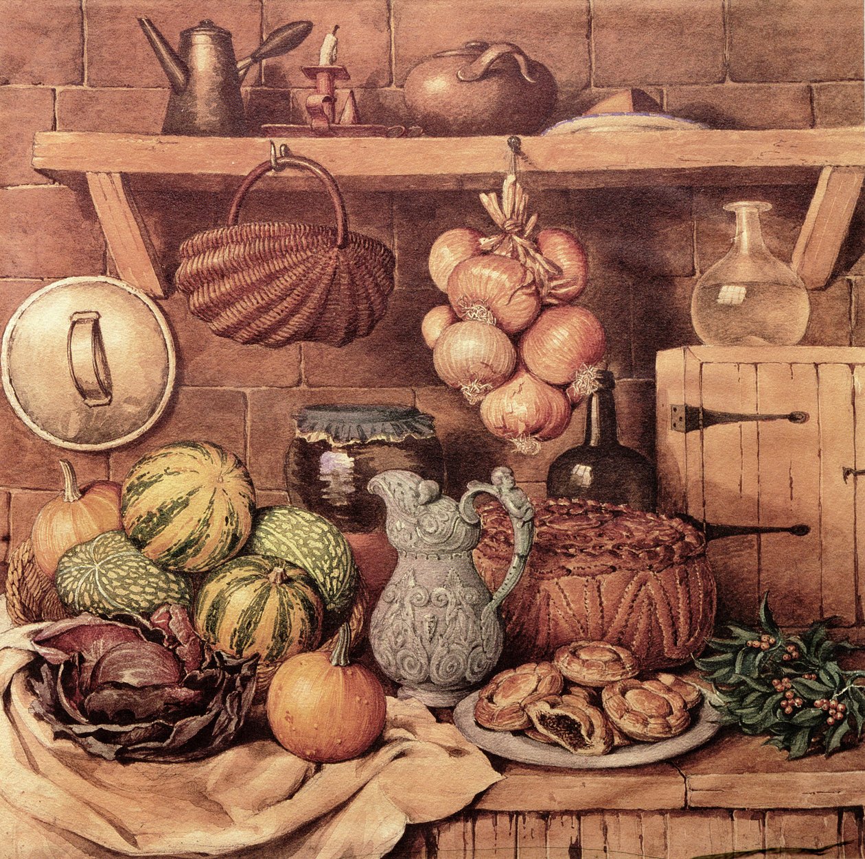 Still Life with Christmas Food by Mary Ellen Best
