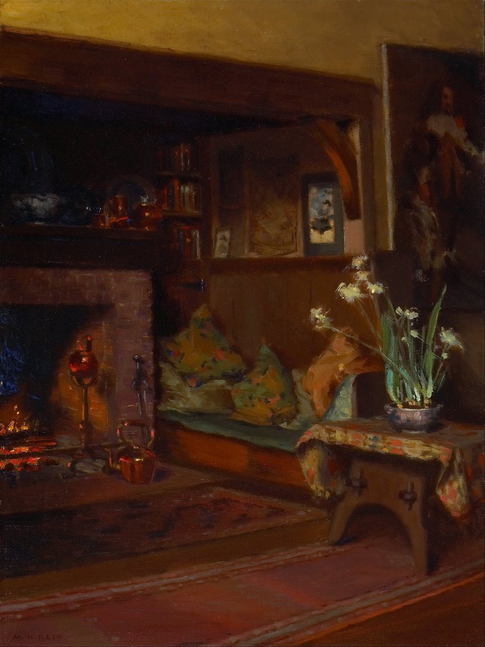 The Inglenook in My Studio by Mary Hiester Reid