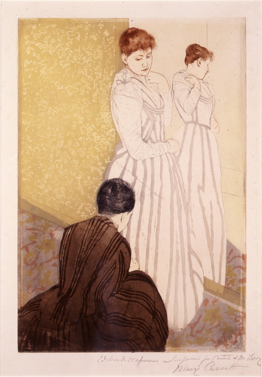 The Fitting by Mary Cassatt