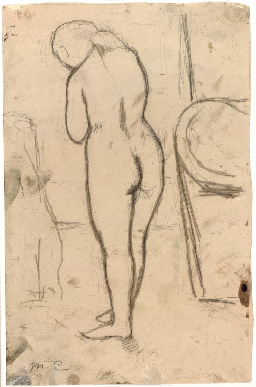 Drawing for Standing Nude by Mary Cassatt