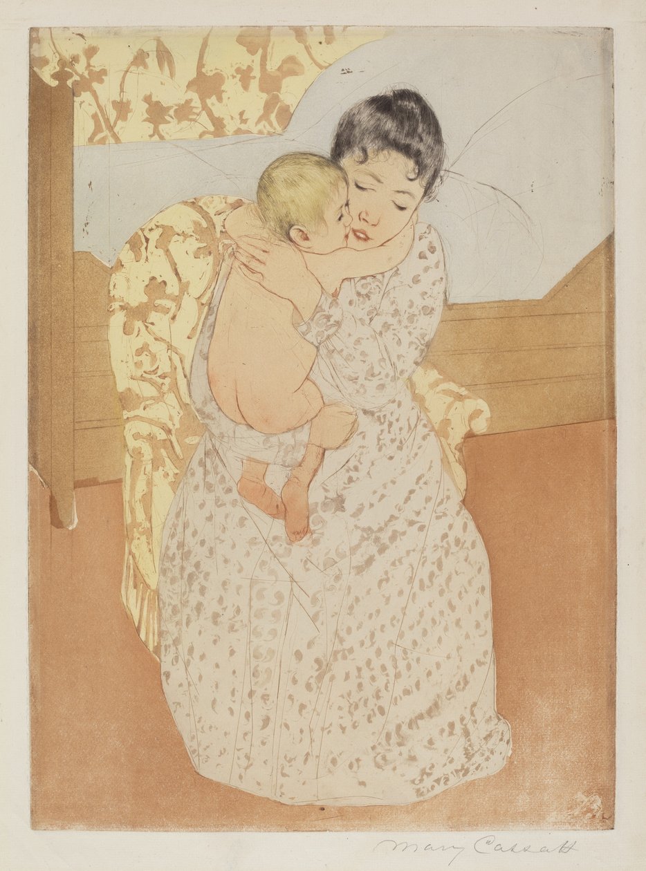 Maternal Caress by Mary Cassatt