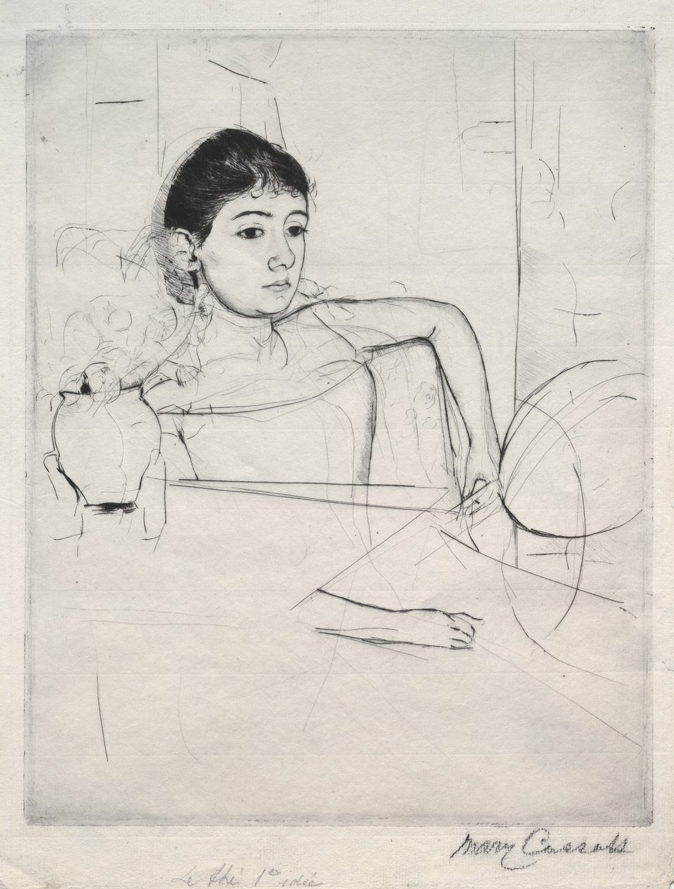 Mimi as a Brunette by Mary Cassatt