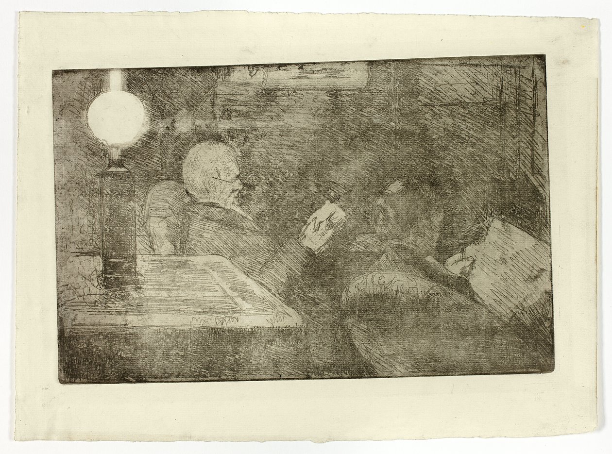 Mr. and Mrs. Cassatt Reading by Mary Cassatt