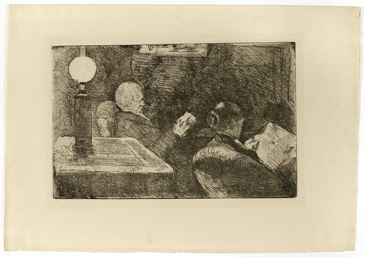 Mr. and Mrs. Cassatt Reading by Mary Cassatt
