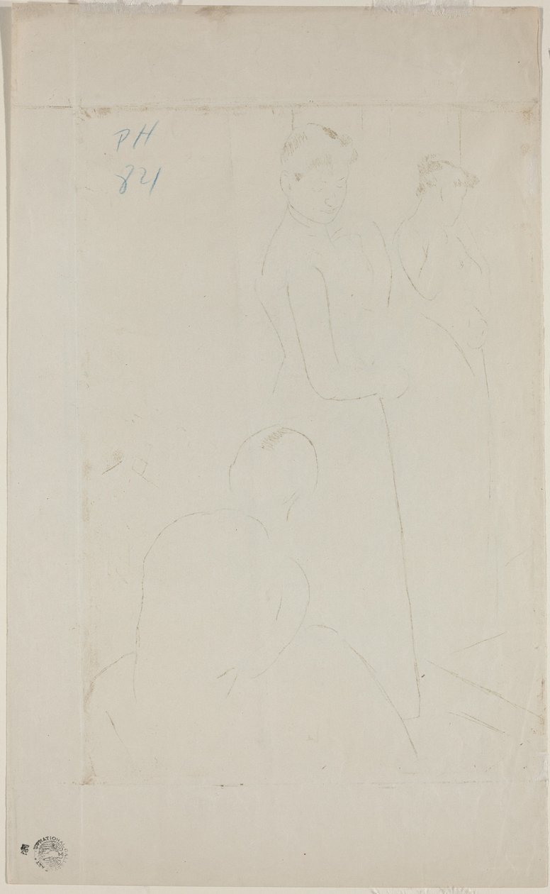 The Fitting [verso], 1890-1891 by Mary Cassatt