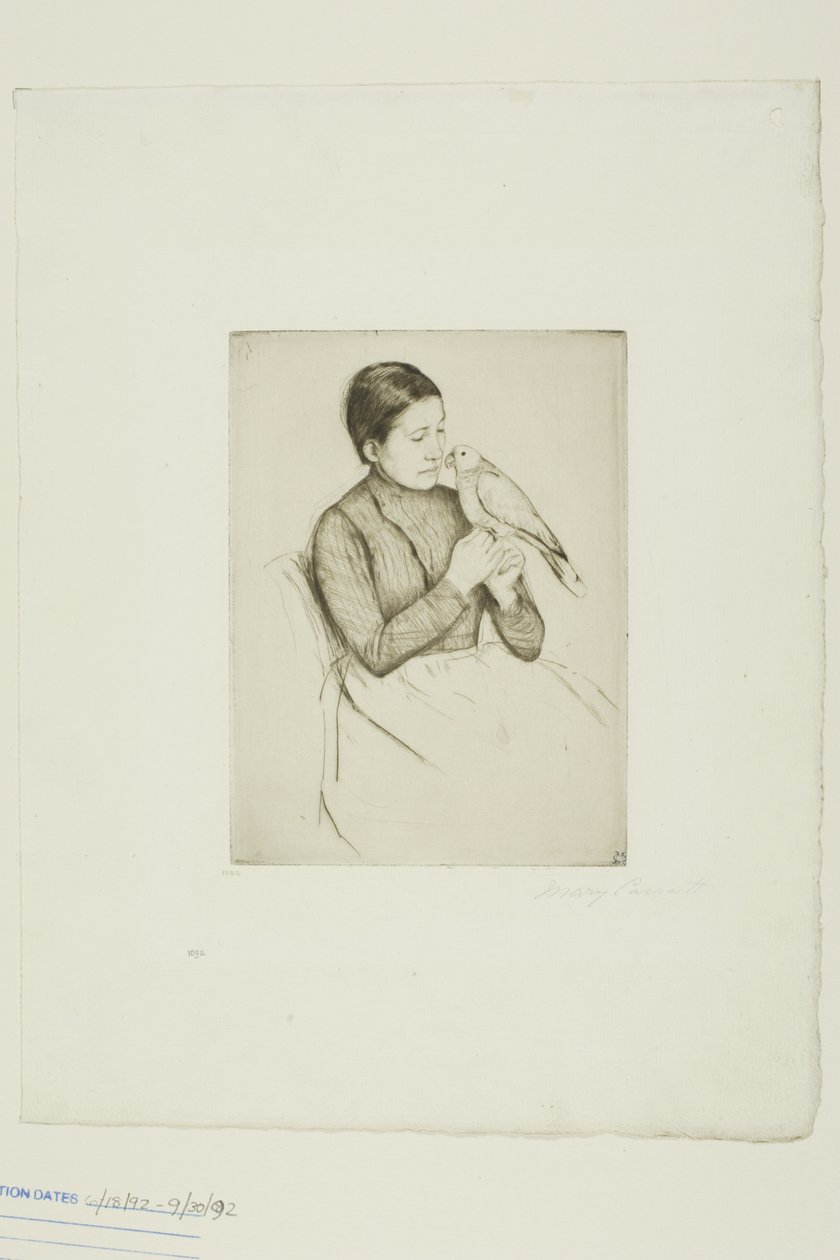 The Parrot by Mary Cassatt