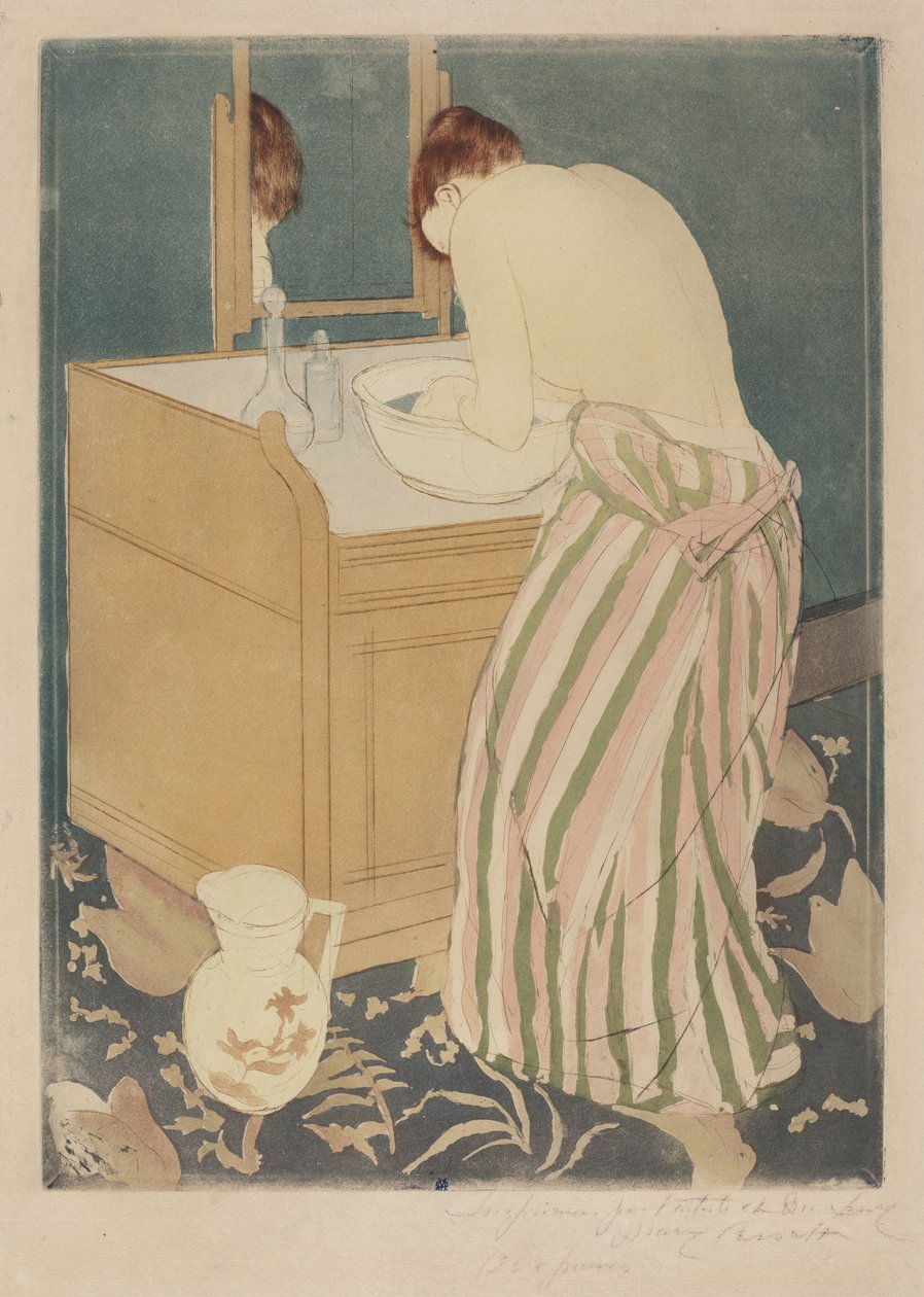 Woman Bathing by Mary Cassatt
