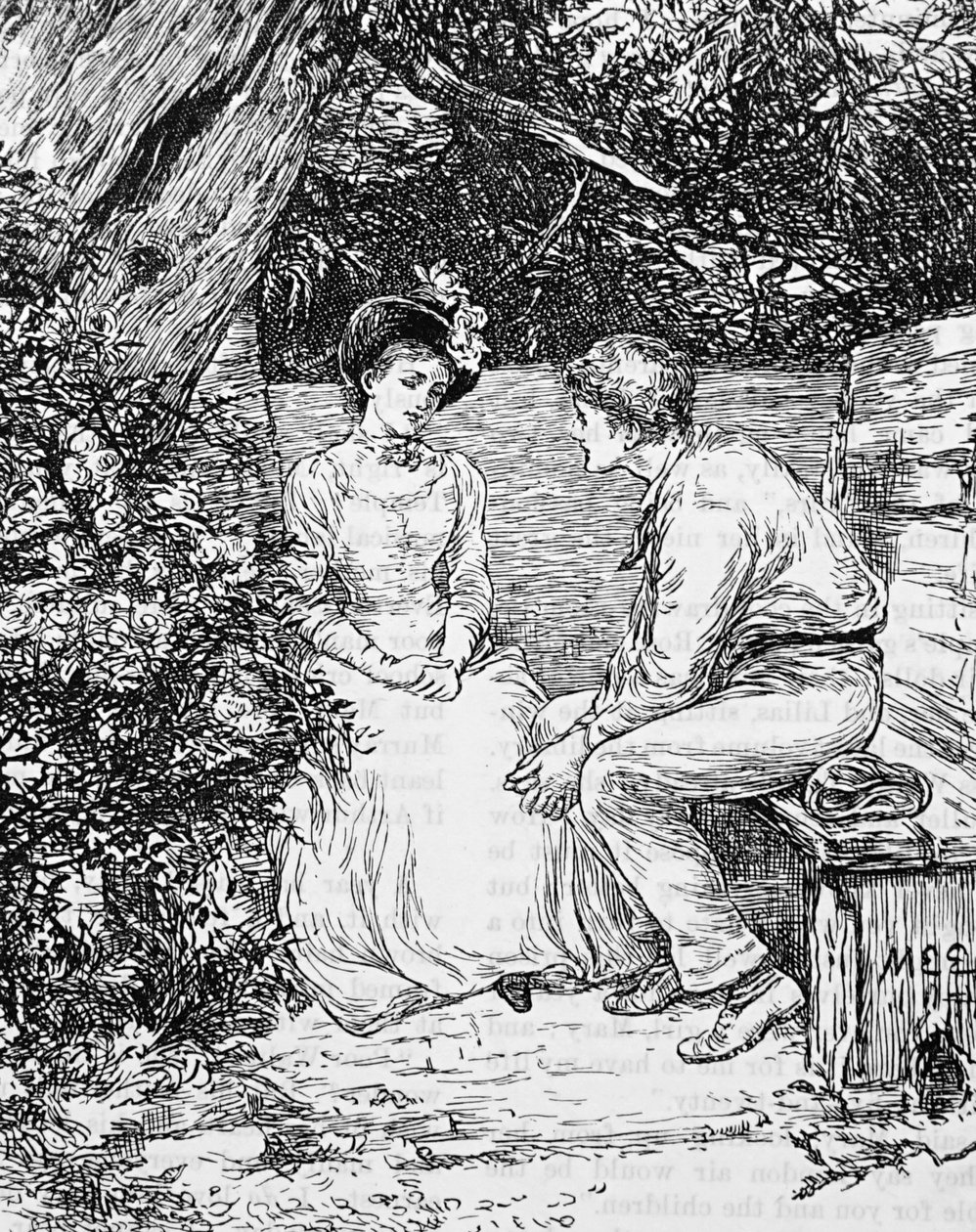 A couple courting by Mary Ellen Edwards