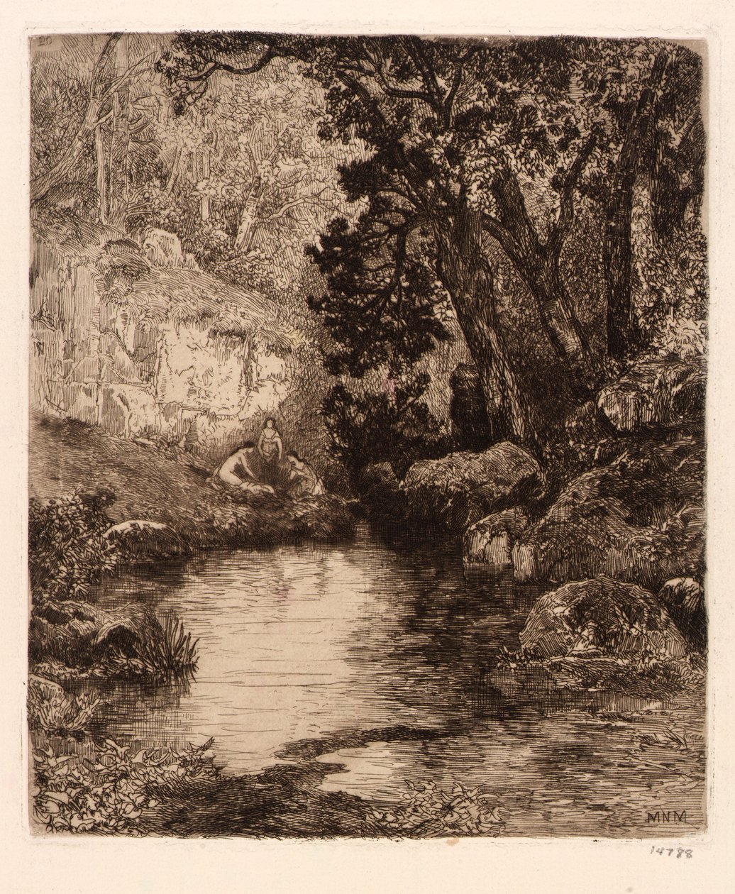 Three Maidens at the River by Mary Nimmo Moran