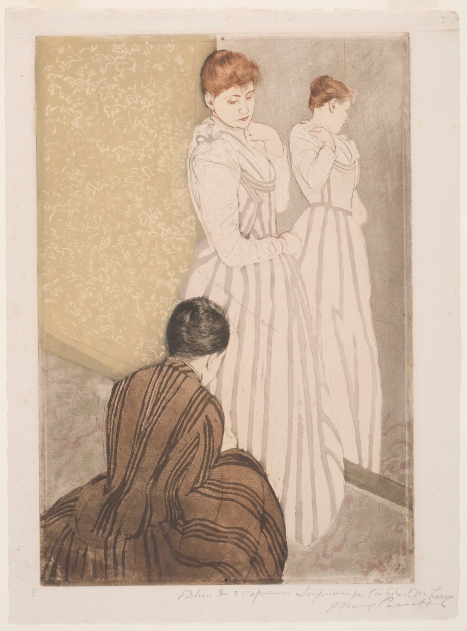 The Fitting by Mary Stevenson Cassatt