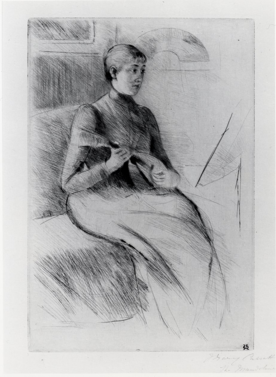 The Mandolin Player by Mary Stevenson Cassatt