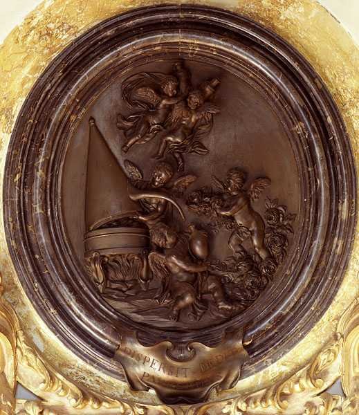 Putti Distilling Roses by Massimiliano Benzi Soldani