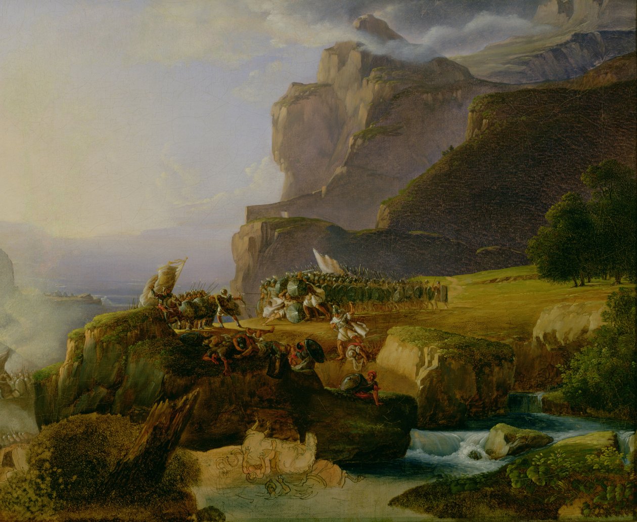 Battle of Thermopylae in 480 BC, 1823 by Massimo Taparelli d