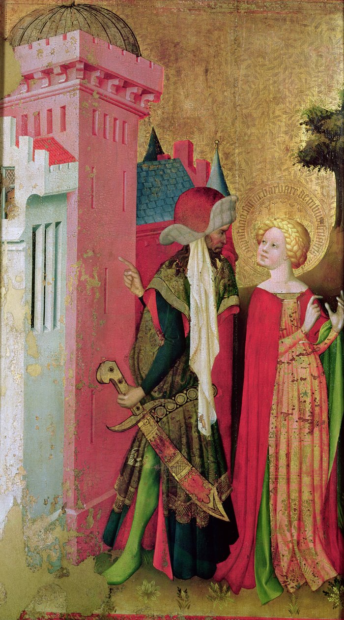 St. Barbara Locked in a Tower by Her Father by Master Francke