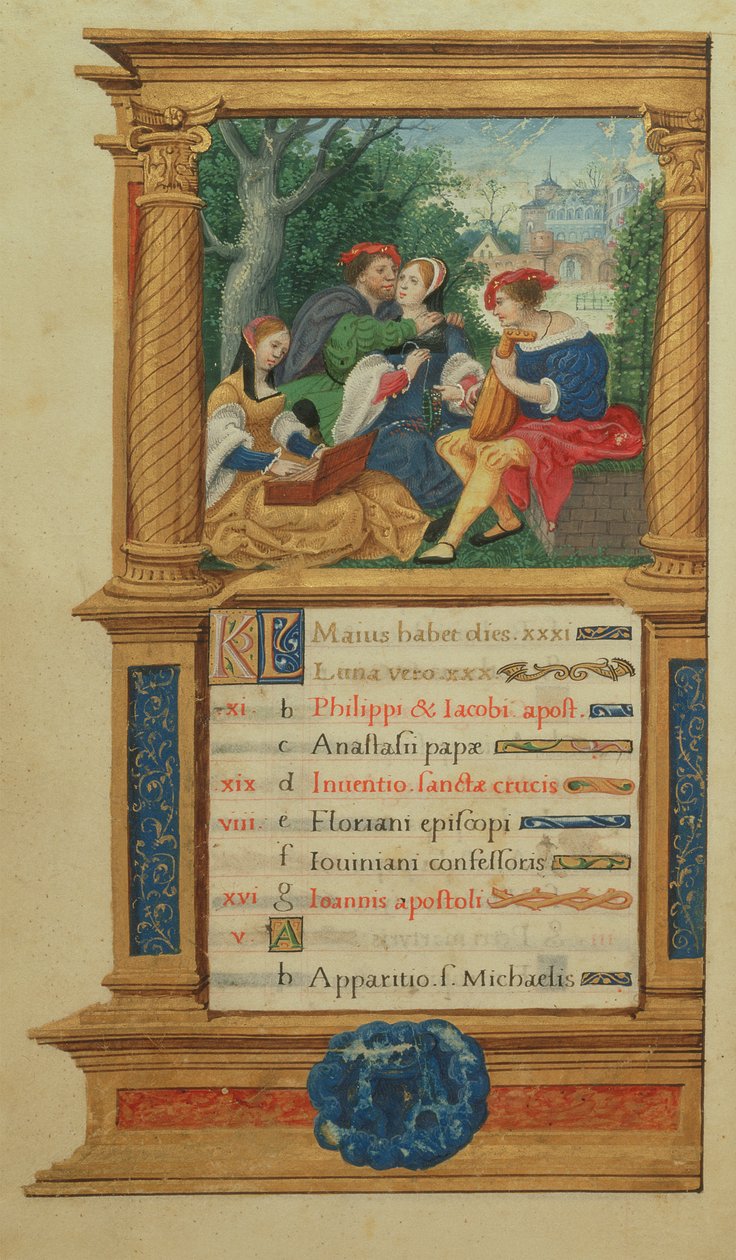 May Making Music, c.1525 by Master Jean de Mauleon