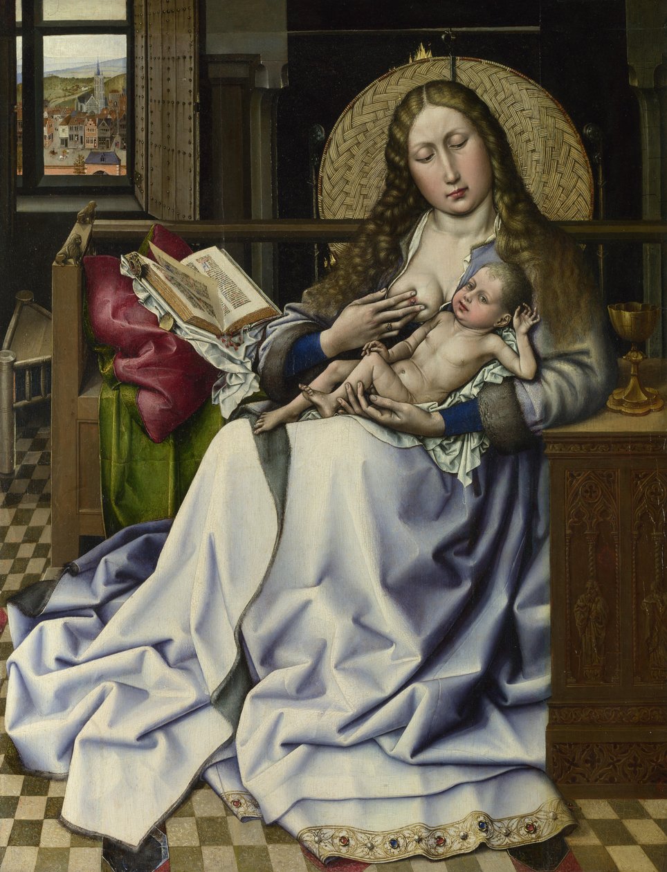 Virgin and Child Before a Firescreen, c.1440 by Master of Flémalle