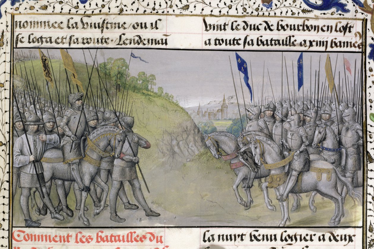 The French Army Defeats the Flemish at Cassel in 1328, 1477 by Master of Mary of Burgundy