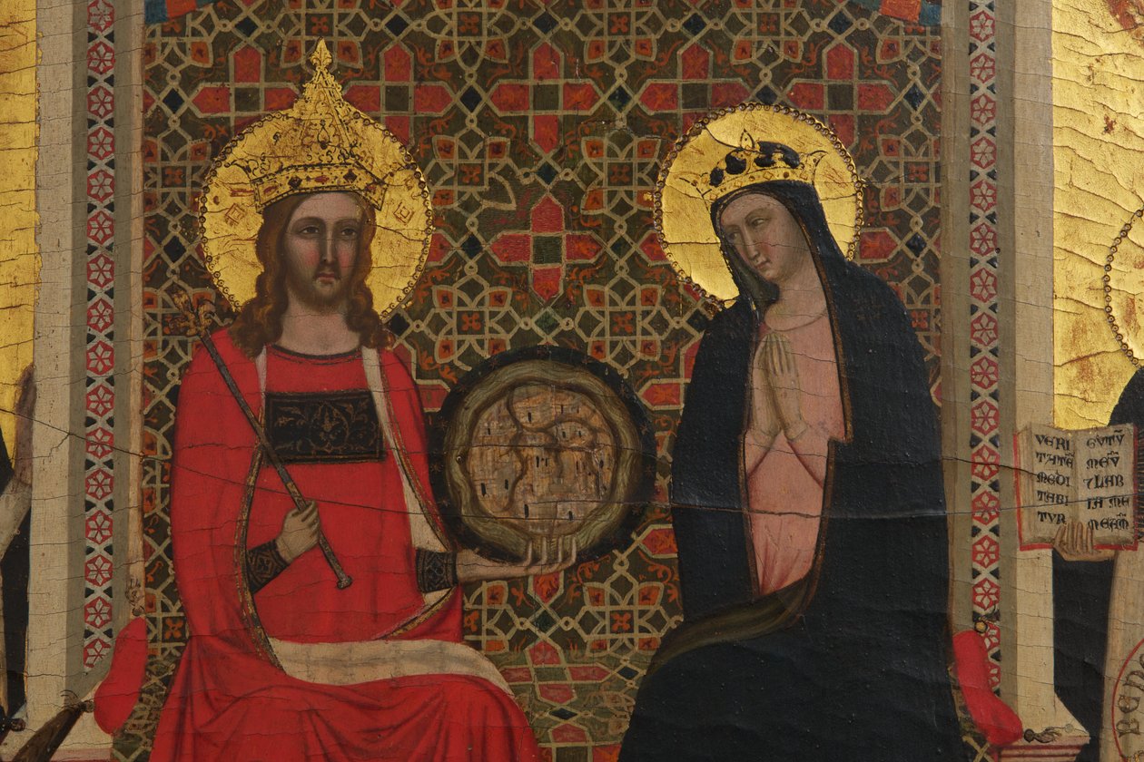 The Virgin, Christ and 17 Saints (detail) by Master of the Dominican Effigies