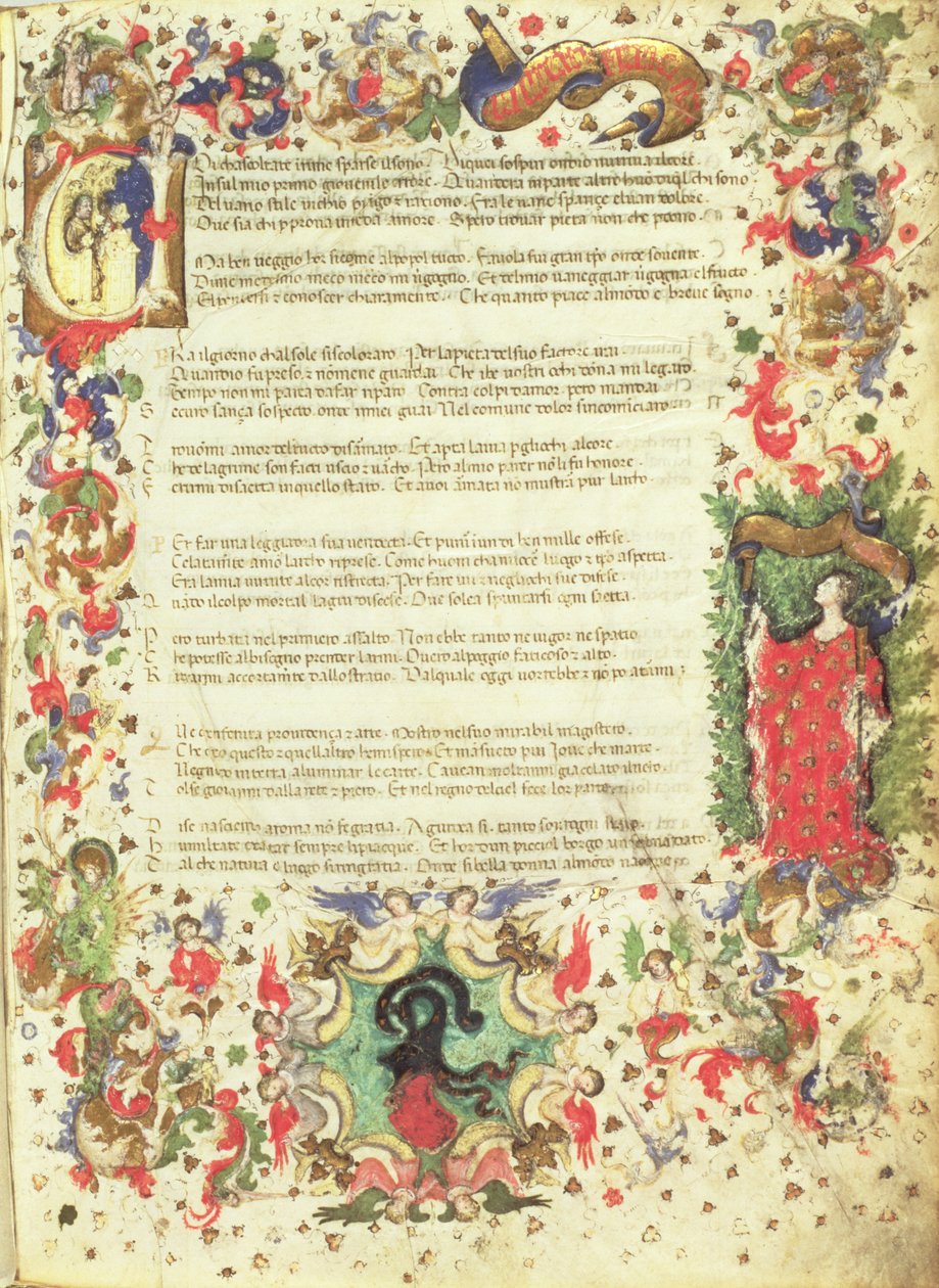 Illustrated Page from the Triumph by Petrarch by Master of the Novella PD