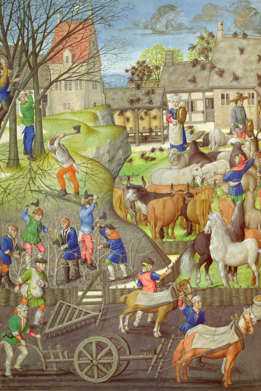 Illustration to the Georgics by Virgil, c.1500 by Master of the Prayer Books