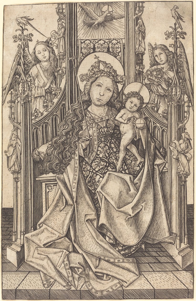 Madonna and Child Enthroned by Master E.S.