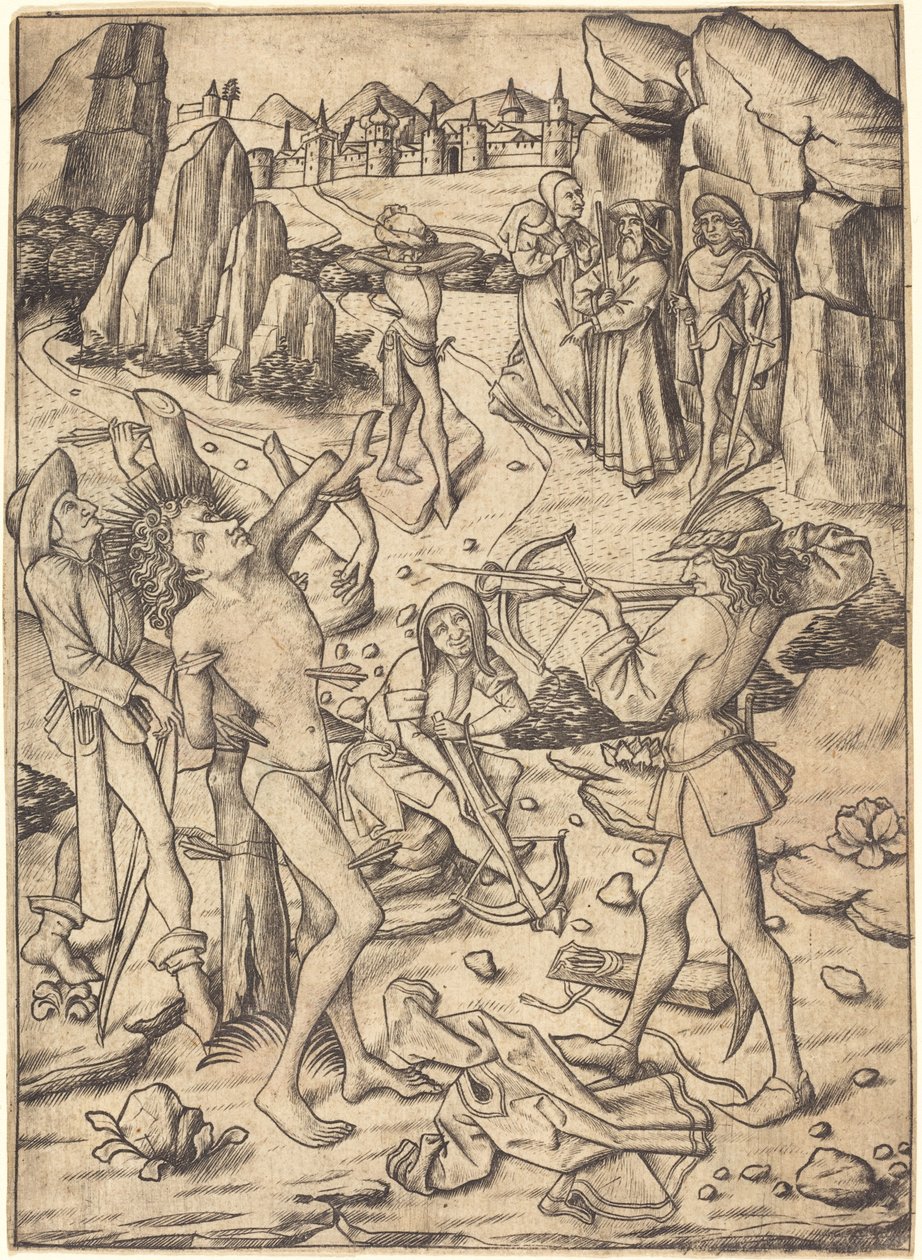 Martyrdom of Saint Sebastian by Master E.S.