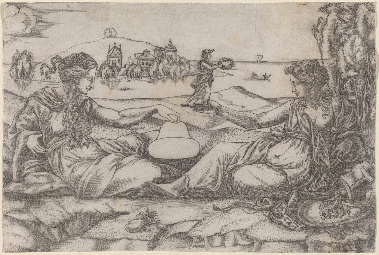 Two Allegorical Figures (Roma and Liberty?) by Master IRs