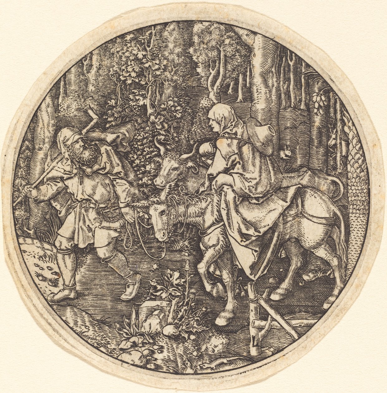 The Flight into Egypt by Master L after Albrecht Dürer