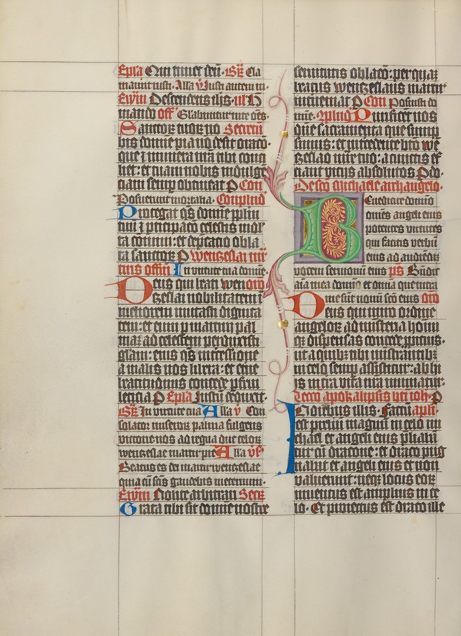 Decorated Initial B by Master Michael