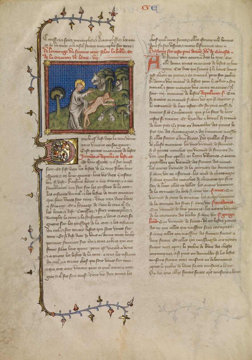 The Creation of Adam by Master of Jean de Mandeville