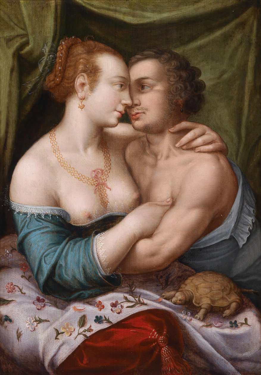 Elegant Loving Couple by Master of Prague