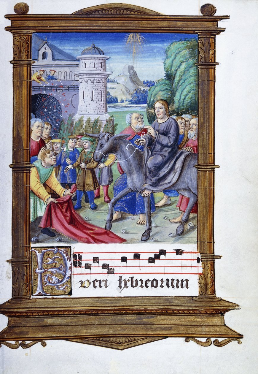 The Entry into Jerusalem by Master of the Anglo Hours