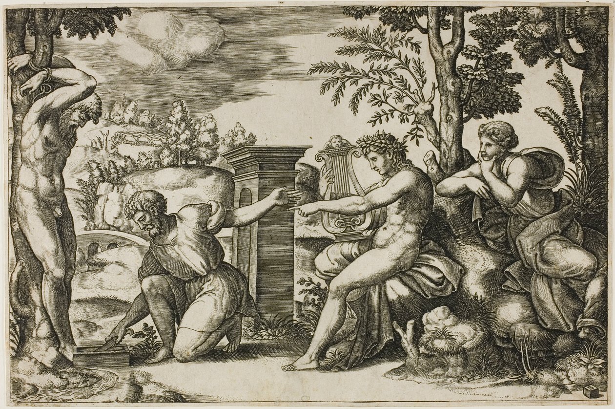 Apollo and Marsyas by Master of the Die
