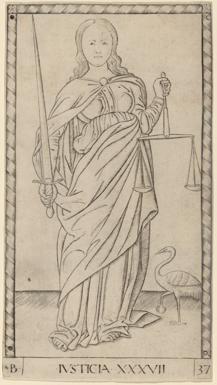 Justice by Master of the E Series Tarocchi