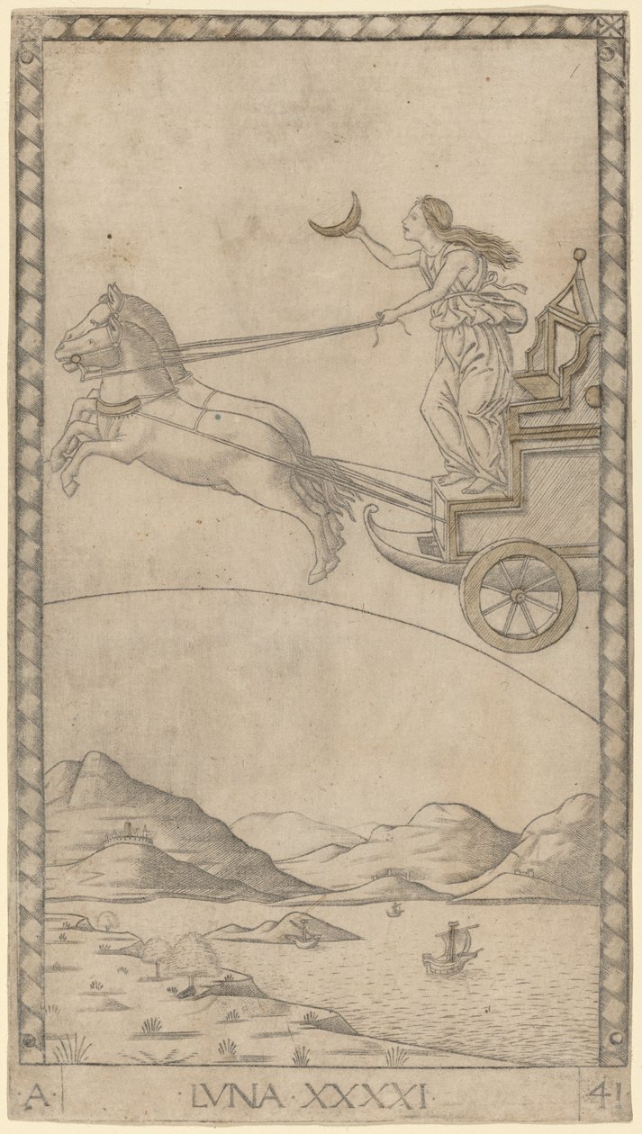 Moon by Master of the E Series Tarocchi