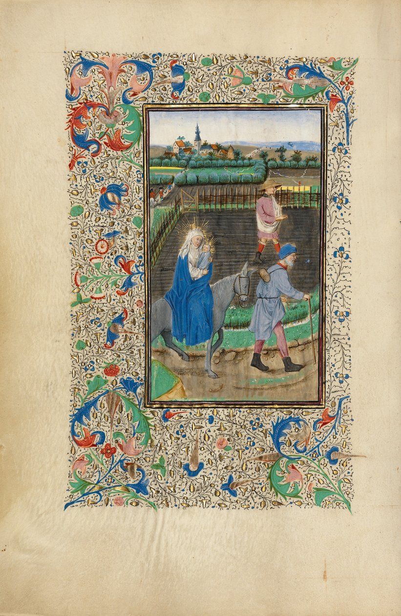 The Flight into Egypt by Master of the Llangattock Hours