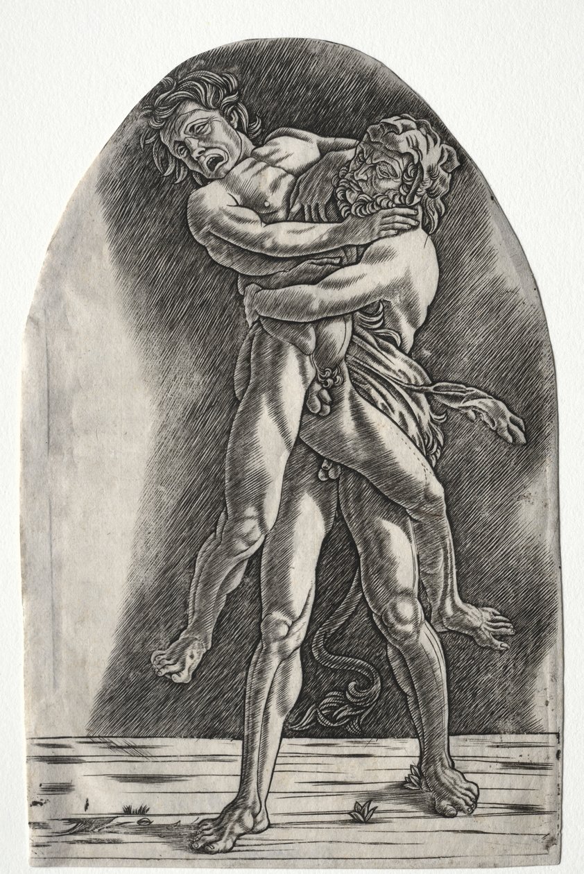 Hercules and Antaeus by Master of the Year 1515
