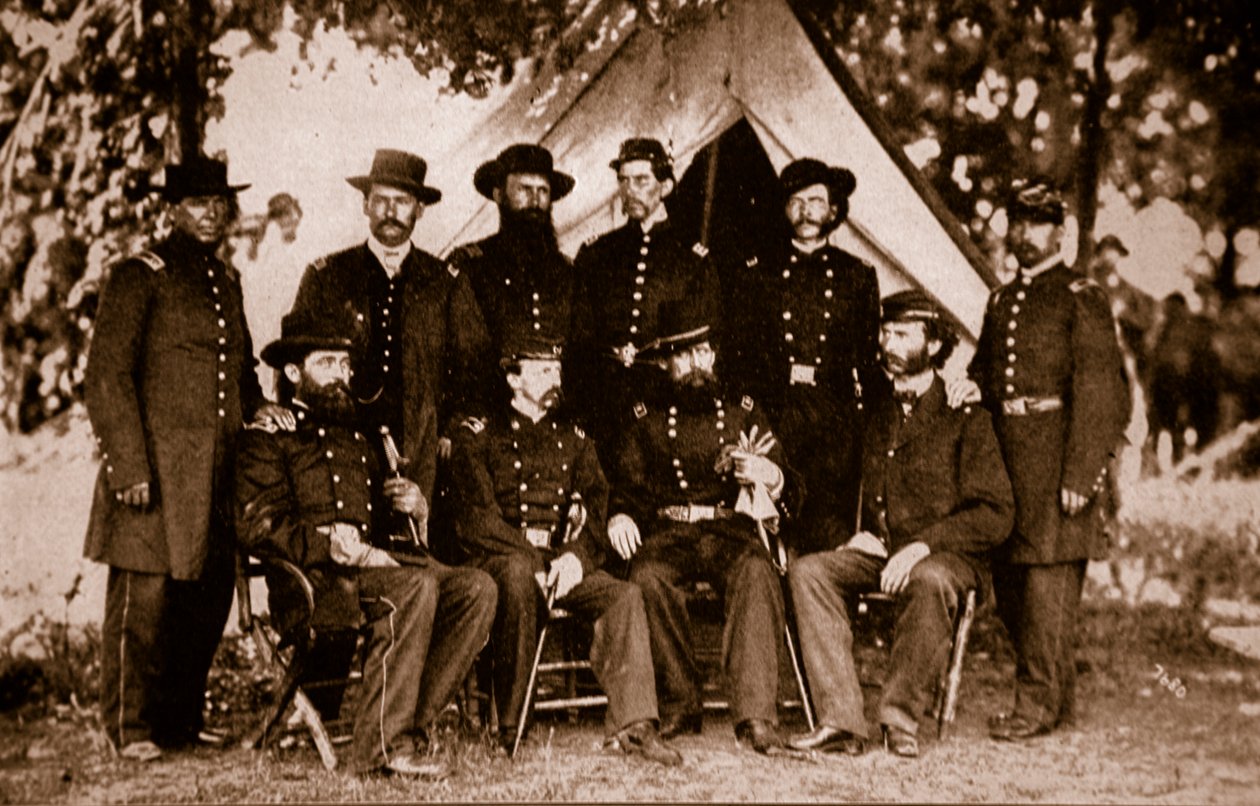 General Jefferson C. Davis and Staff by Mathew B. Brady