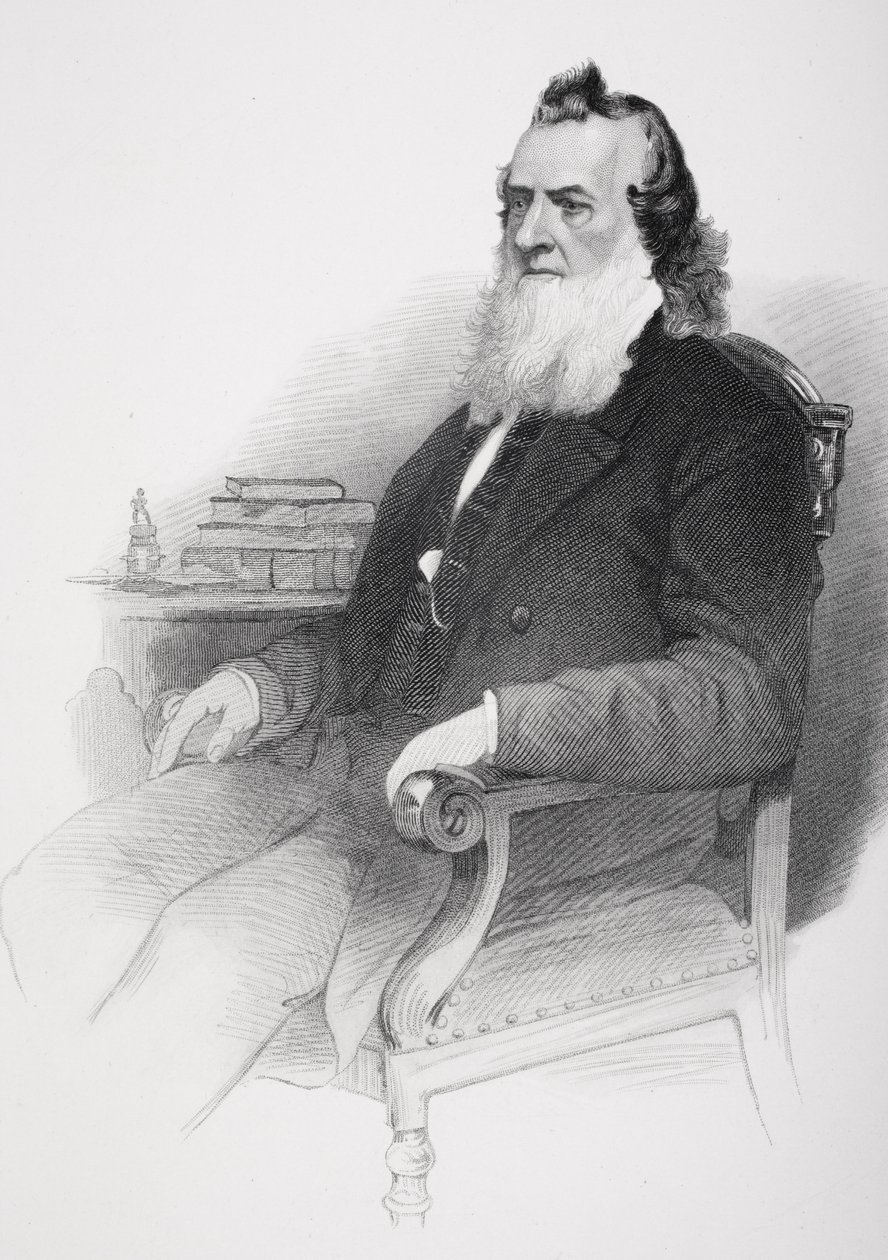 Portrait of Gideon Welles (1802-78) by Mathew B. Brady