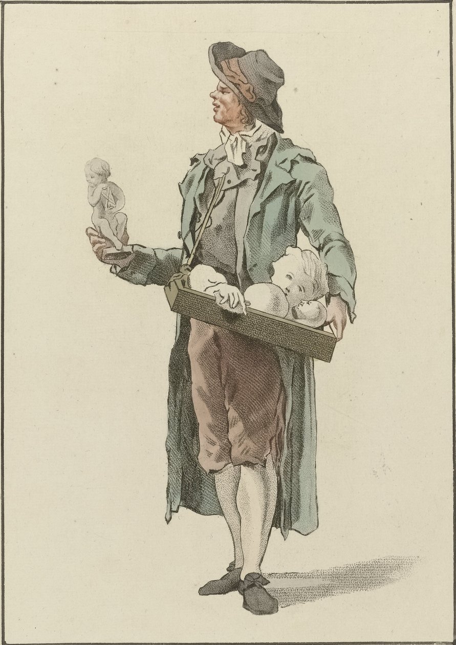 Street Vendor with Plaster Statues by Mathias de Sallieth