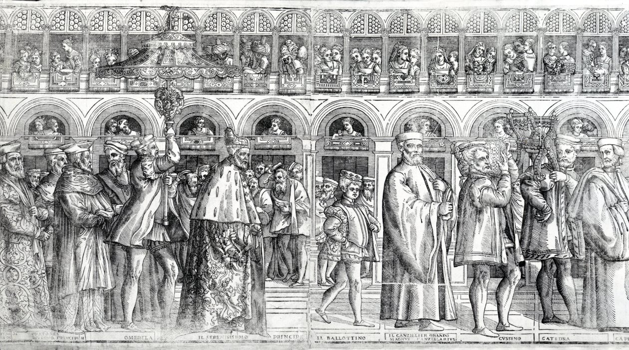 Dogal Procession, c.1555-60 by Matteo Pagani